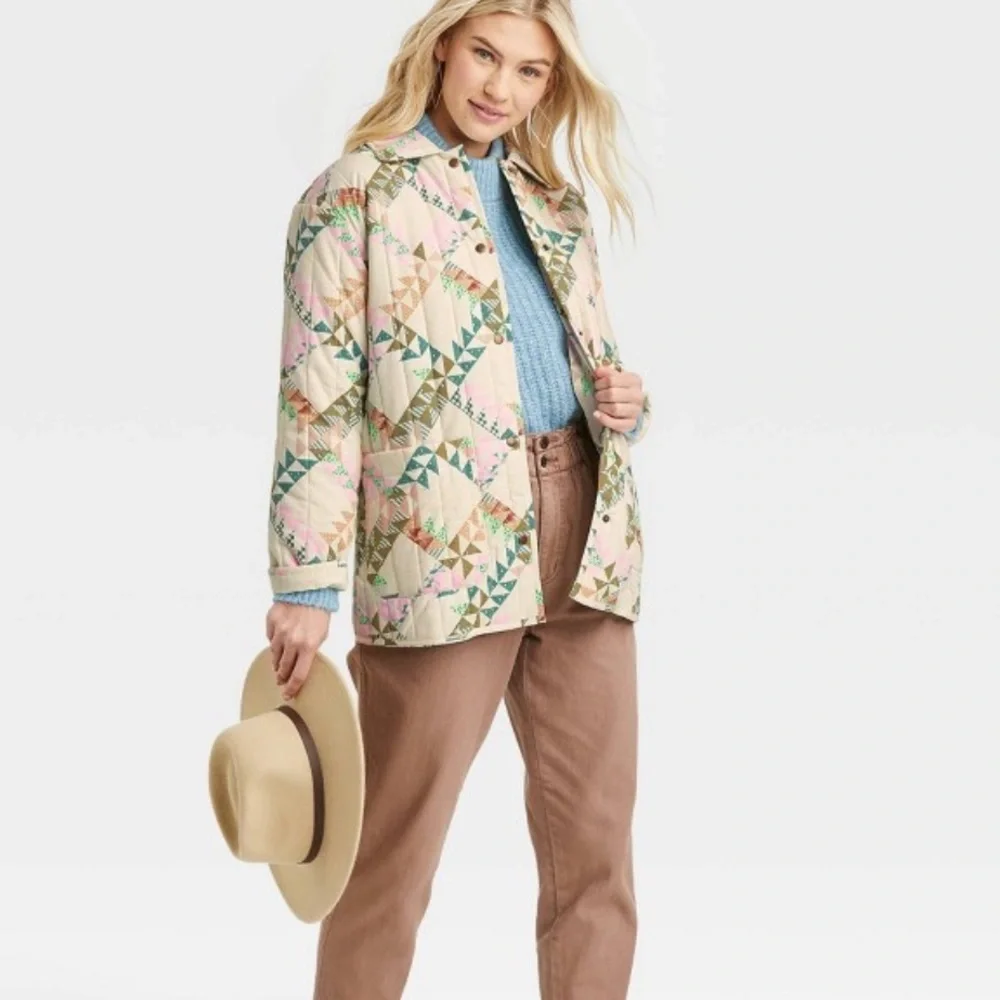 Universal Thread Multicolor Quilted Jacket - Picture 2 of 5